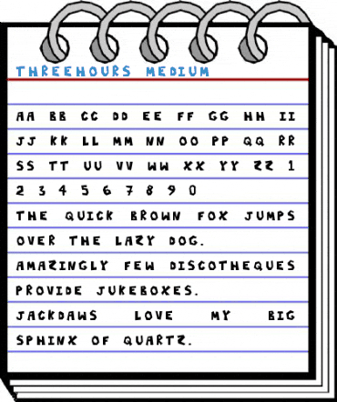 ThreeHours Medium Font
