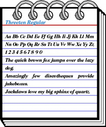 Threeten Regular Font