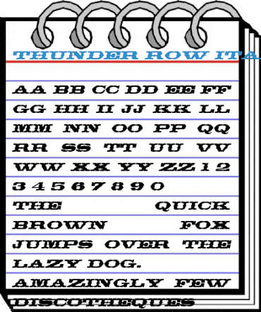 Thunder row Font