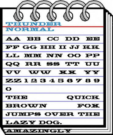 Thunder row Normal Font