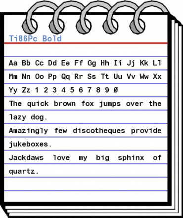 Ti86Pc Bold Font
