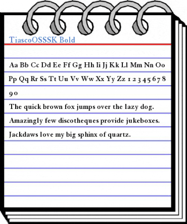 TiascoOSSSK Font