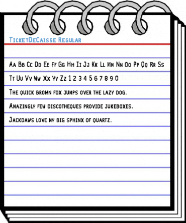 TicketDeCaisse Regular Font