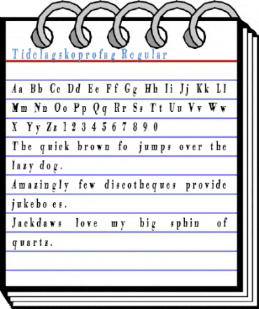 Tidelagskoprofag Regular Font