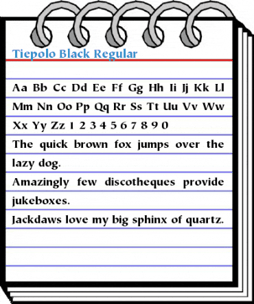 Tiepolo Black Regular Font