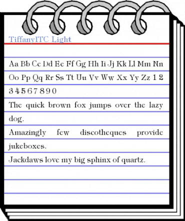 TiffanyITC Light Font