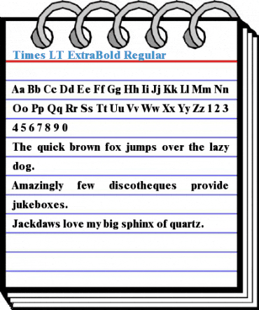 Times LT ExtraBold Regular Font