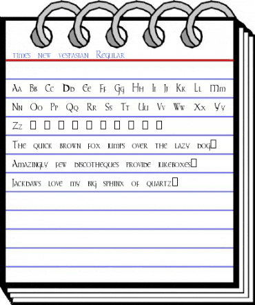 times new vespasian Regular Font