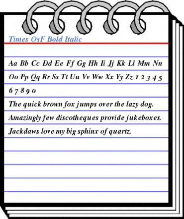 Times OsF Bold Italic Font