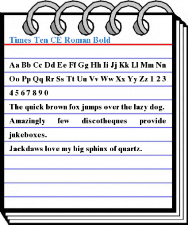 Times Ten CE Roman Bold Font