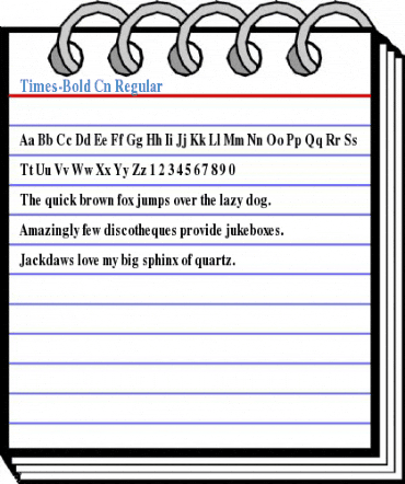 Times-Bold Cn Regular Font