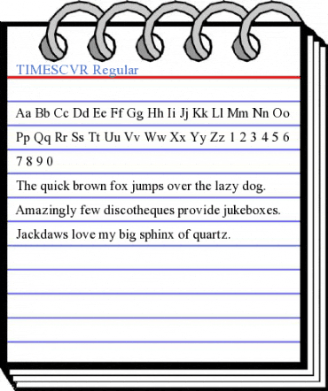 TIMESCVR Regular Font