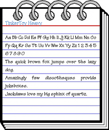 TinkerToy Heavy Font