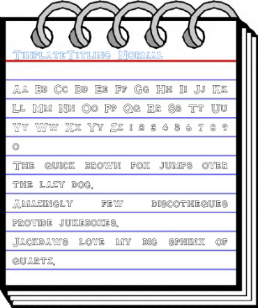 TinplateTitling Normal Font