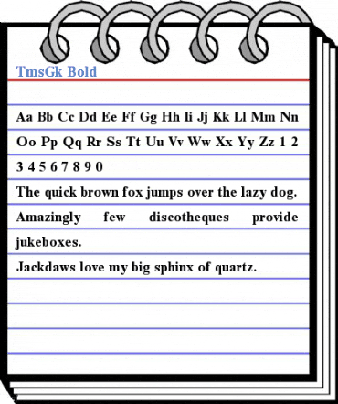 TmsGk Font