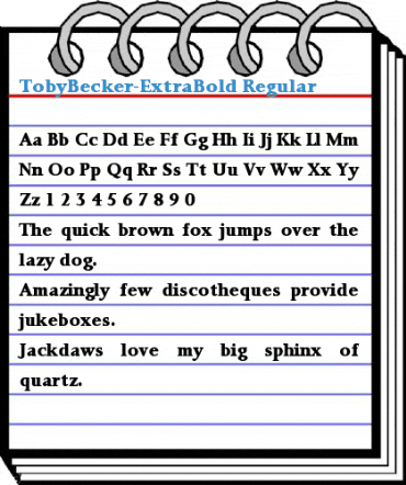 TobyBecker-ExtraBold Regular Font