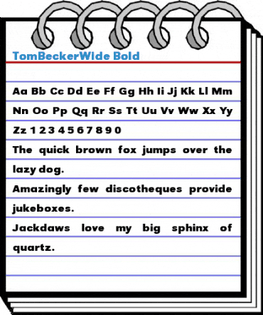 TomBeckerWide Font