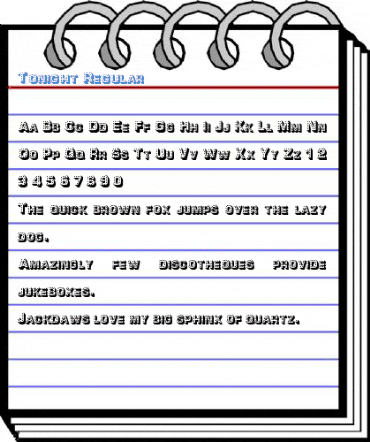 Tonight Regular Font