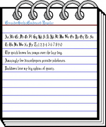 CrusaderGothicCondensed Regular Font