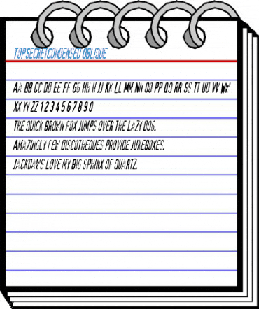 TopSecretCondensed Oblique Font