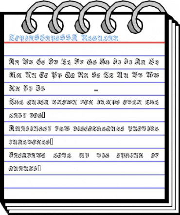 TopiaSCapsSSK Regular Font