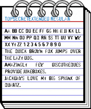 TopSecretExtended Regular Font