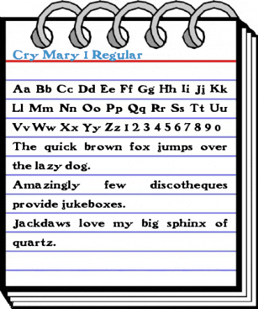Cry Mary 1 Regular Font