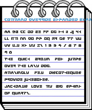 Command Override Expanded Font