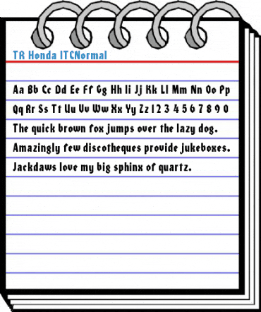 TR Honda ITCNormal Font