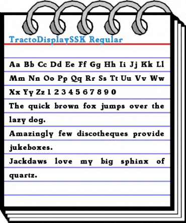 TractoDisplaySSK Font