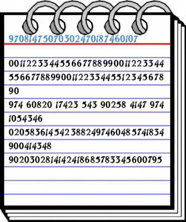 Trailer Park Numerals Regular Font