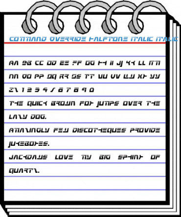 Command Override Halftone Italic Italic Font