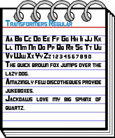 Transformers Regular Font