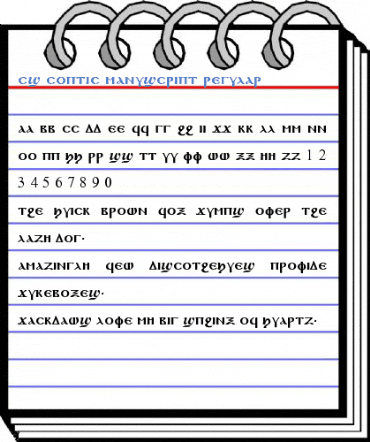 CS Coptic Manuscript Regular Font