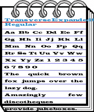 TransverseExpandedSSK Regular Font