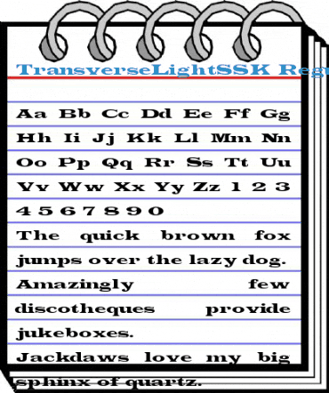 TransverseLightSSK Regular Font