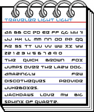 Traveler Light Light Font