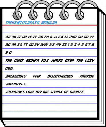 TrekkieTitlasSSK Regular Font