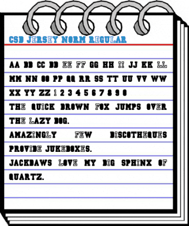 CSD-JERSEY-Norm Regular Font