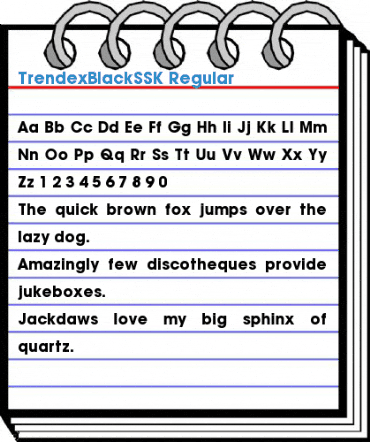 TrendexBlackSSK Regular Font