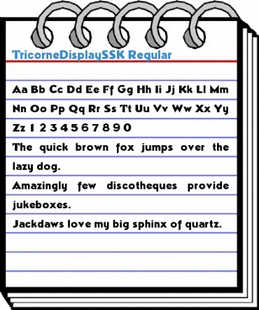 TricorneDisplaySSK Font