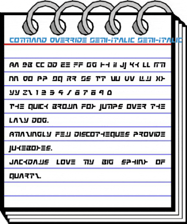 Command Override Semi-Italic Semi-Italic Font