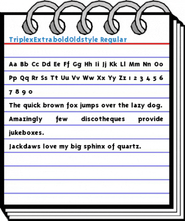 TriplexExtraboldOldstyle Regular Font