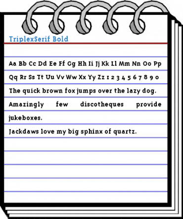 TriplexSerif Bold Font