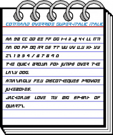 Command Override Super-Italic Font