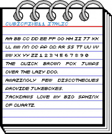 CubicFive11 Italic Font