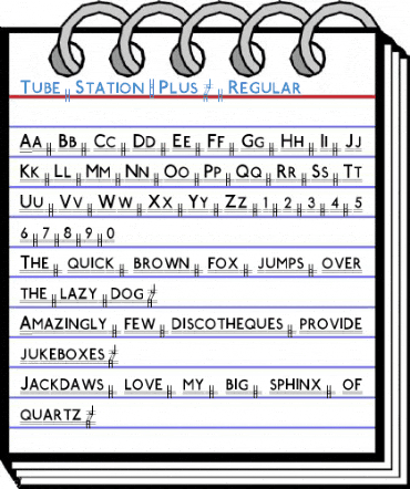 Tube Station-Plus. Font
