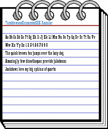 TumbleweedExpandedSSK Regular Font