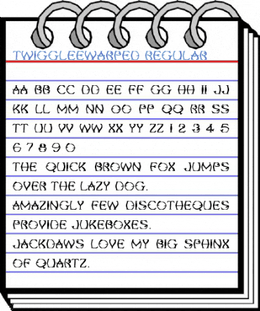 TwiggleeWarped Font