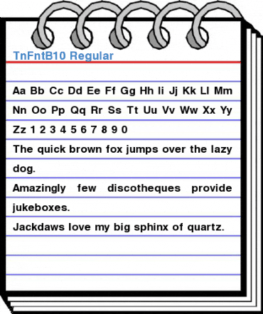TnFntB10 Regular Font